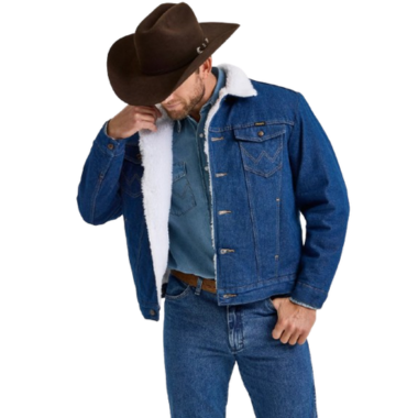Wrangler Western Sherpa Denim Jacket For Men