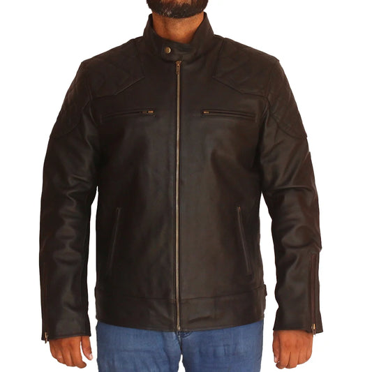 Men Halloween Motorcycle Leather Jacket