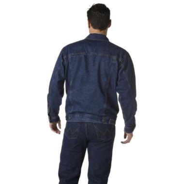 Men Wrangler Rugged Flannel Denim Jacket