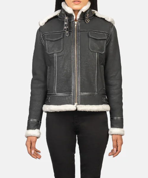 Black-Dignity-Hooded-Shearling-Leather-Jacket