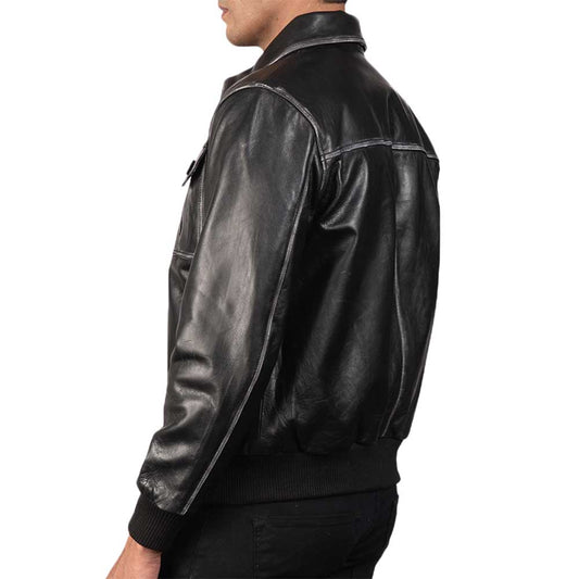 Aaron Dignity Leather Bomber Jacket Men's