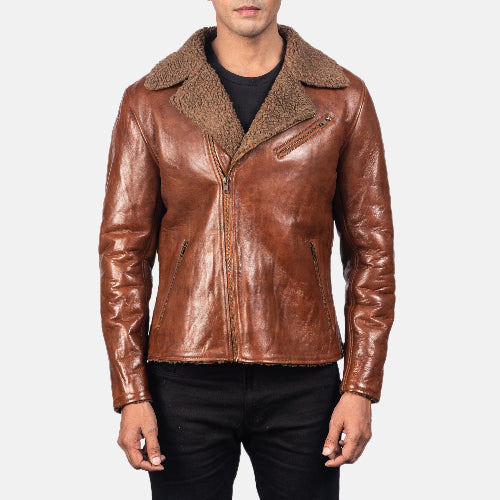 Brown Alberto Shearling Fur Jacket