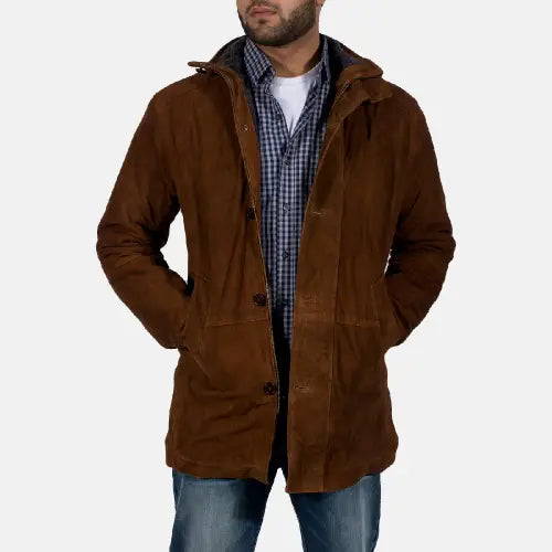 Men's Brown Sheriff Winter French Coat