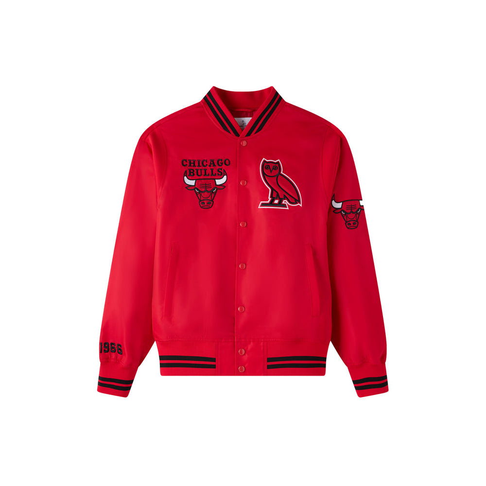 Chicago Bulls X OVO Satin Varsity Jacket