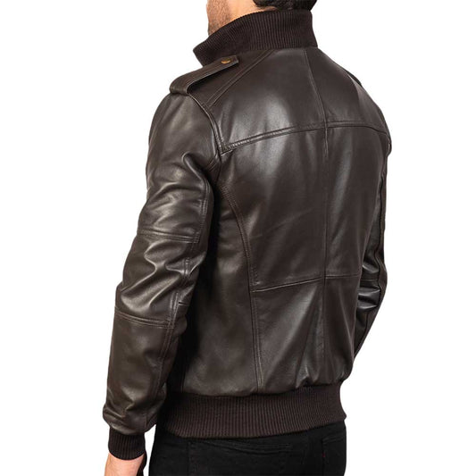 Dignity Brown Leather Jacket Men's