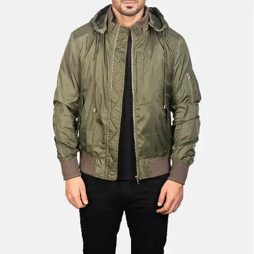 Green Hanklin Puffer Hooded Jacket