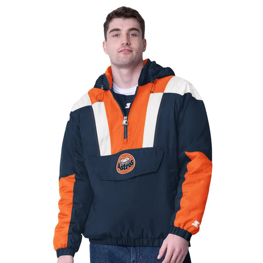 Men’s Houston Astros Starter Navy Half-Zip Jacket