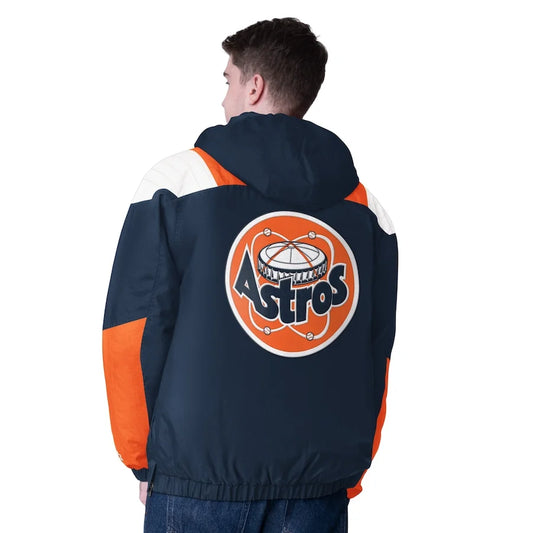 Men’s Houston Astros Starter Navy Half-Zip Jacket