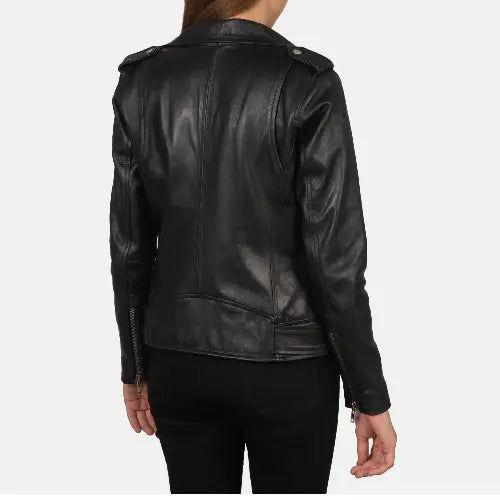 Black Leather Jacket Women Plus Size