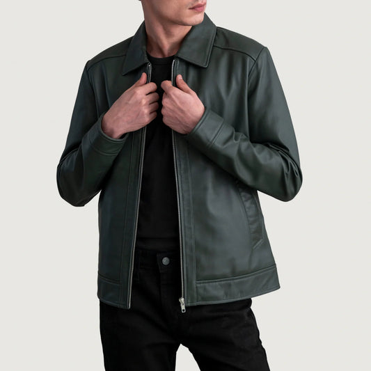 New Activewear Inferno Green Leather Jacket