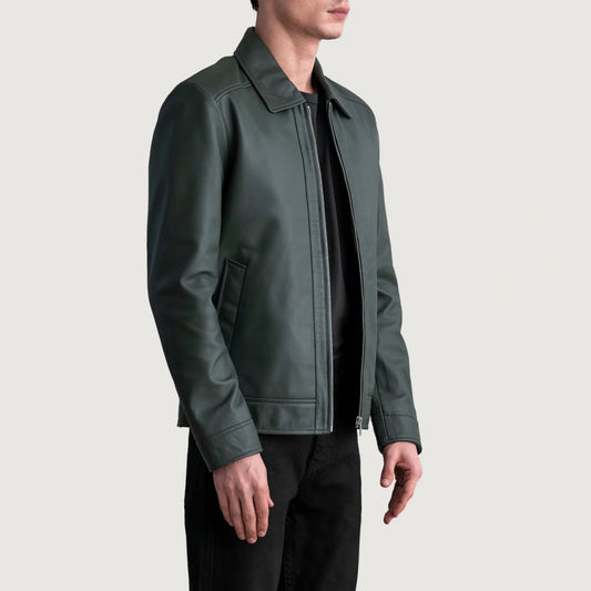 New Activewear Inferno Green Leather Jacket