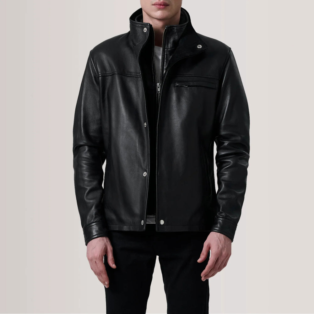 New Sean Black Leather Classic Jacket