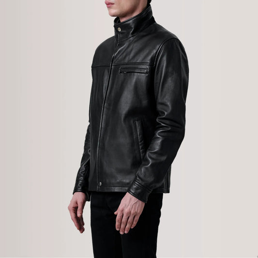 New Sean Black Leather Classic Jacket