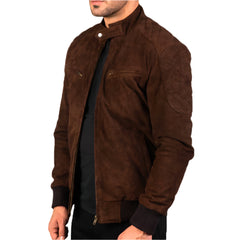 Brown Suede Leather Dignity Jacket for Men