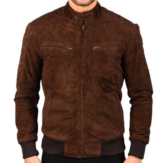 Brown Suede Leather Dignity Jacket for Men