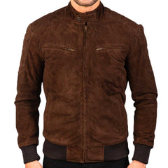 Brown Suede Leather Dignity Jacket for Men