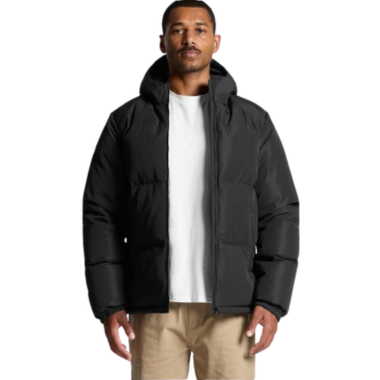 Hooded Puffer Jacket For Men - Black