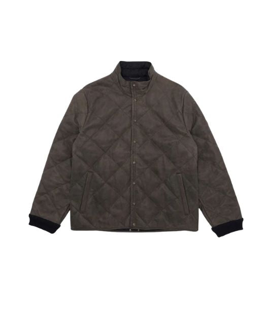 Chrome Hearts Leather Quilted Puffer Jacket