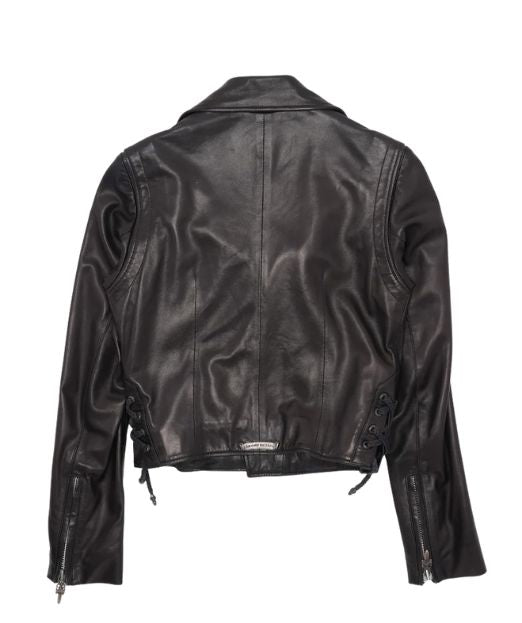 Chrome Hearts Hermes Silk Lined JJ Dean Leather Jacket