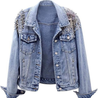 Kedera Rivet  Pearl Short Coat For Women
