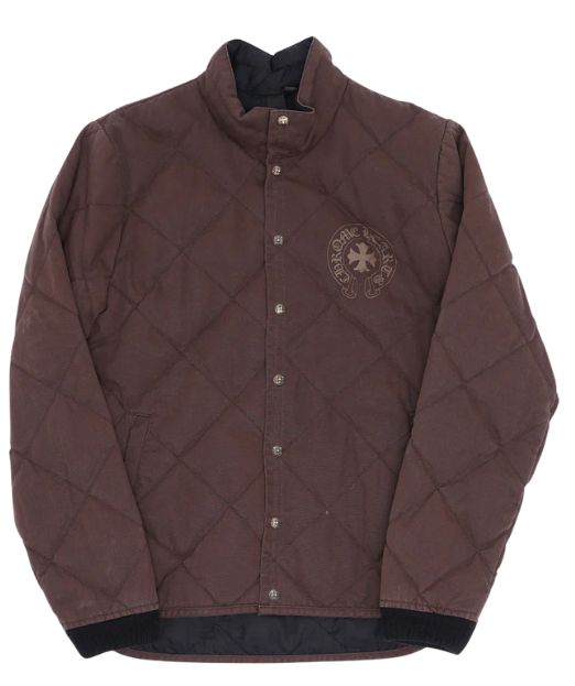 Chrome Hearts Quilted Down-Filled Horseshoe Logo Jacket
