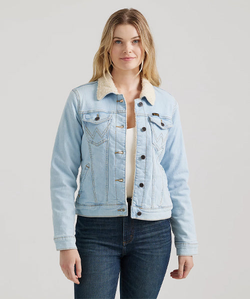 Women's-Sherpa-Lined-Western-Denim-Jacket