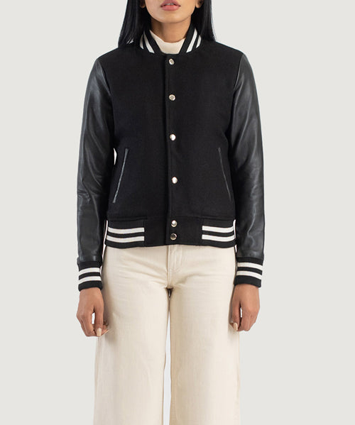 black-leather-women’s-varsity-jacket