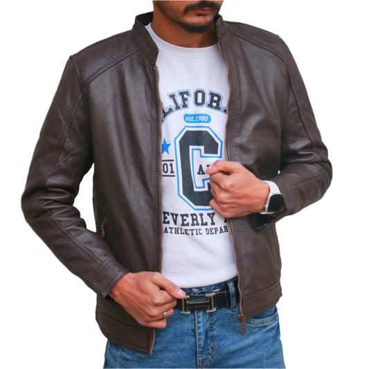 Dignity Brown Leather Corduroy Jacket