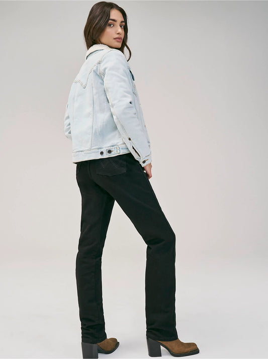 Women’s Sherpa Lined Western Denim Jacket