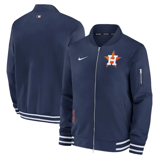 Men’s Houston Astros Nike Navy Full-Zip Bomber Jacket