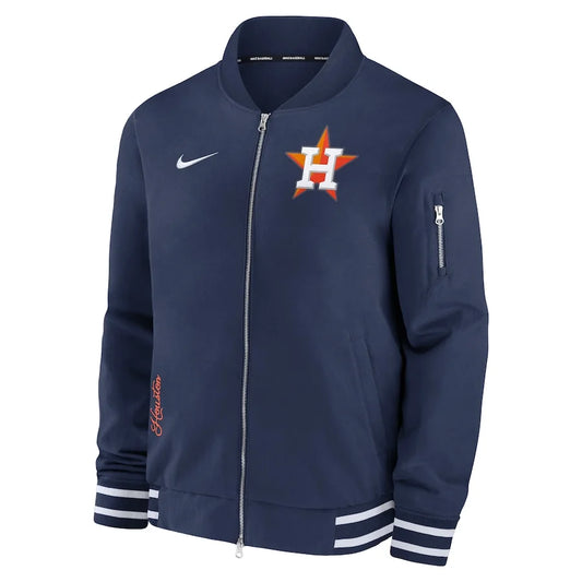 Men’s Houston Astros Nike Navy Full-Zip Bomber Jacket