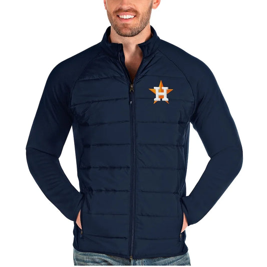 Men’s Houston Astros Antigua Navy Altitude Full-Zip Jacket
