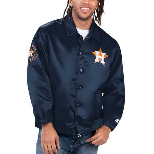 Men’s Houston Astros Starter Navy Full-Snap Jacket