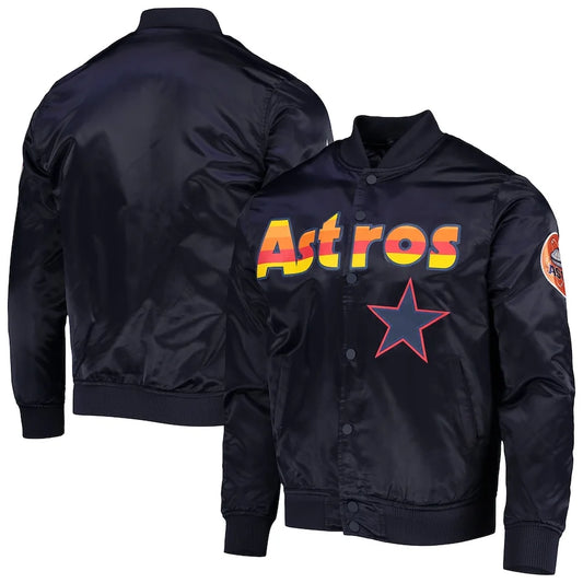 Men’s Houston Astros Pro Standard Navy Full-Snap Jacket