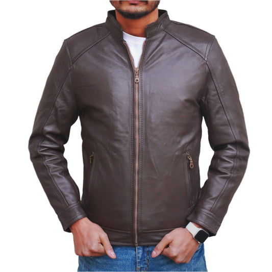Dignity Brown Leather Corduroy Jacket