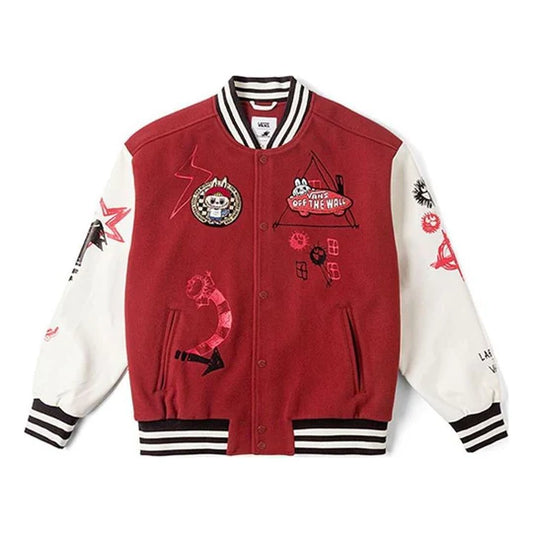 labubu Vans Baseball 'White Red' jacket