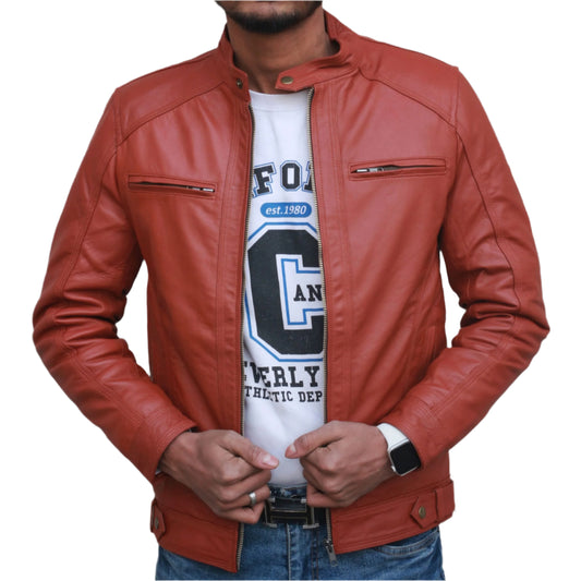 Men's Dignity Leather Biker Jacket